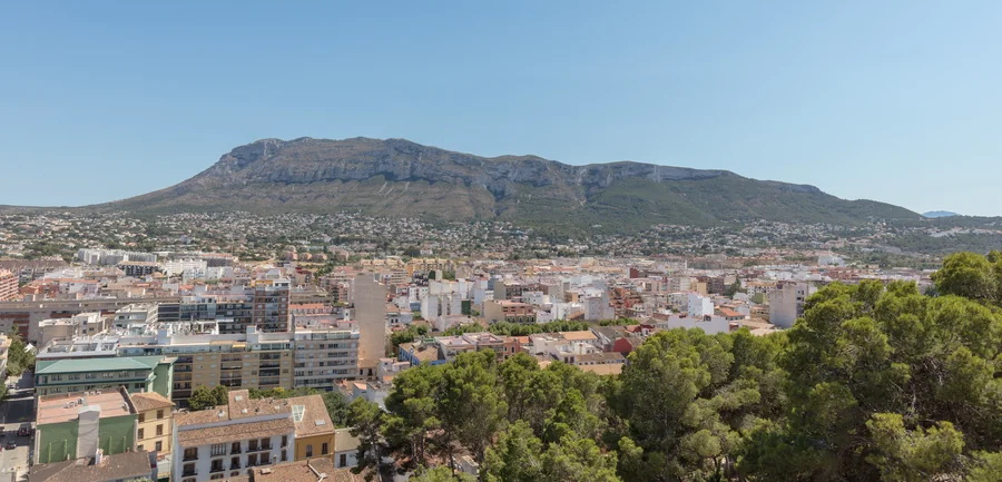 Masyw Montgó nad Dénia, widok z zamku